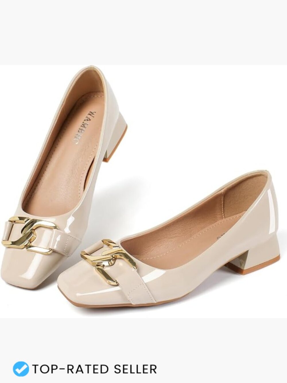Square Toe Low Block Heel Chunky Pumps Office Dress Shoes Women Elegant Classic